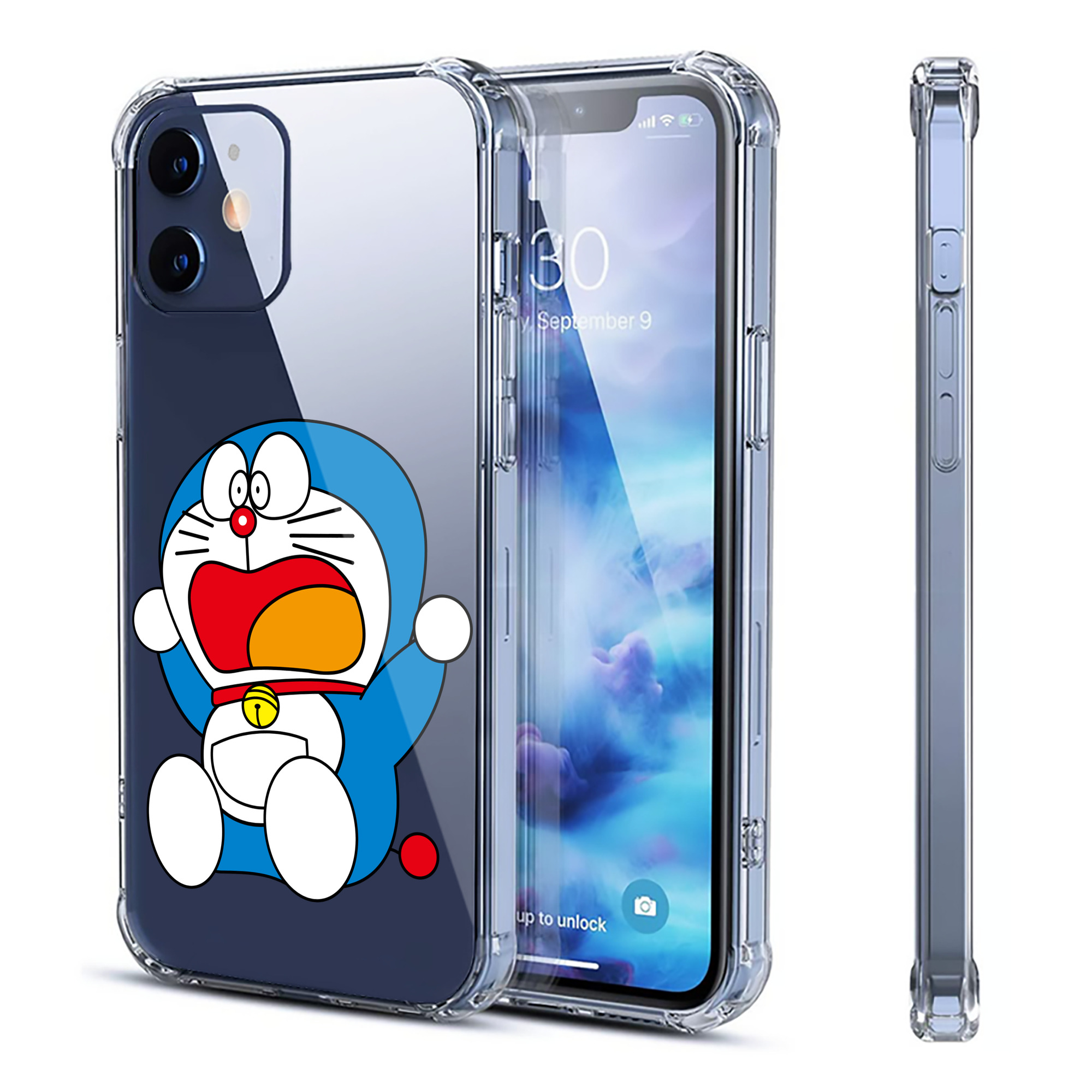 （画像用） ドラえもん Doraemon 【iPhone 12シリーズ対応】透明スマホケース（クリアソフトケース）